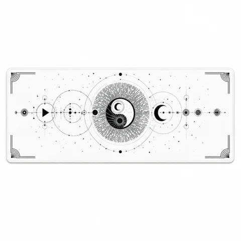 Celestial Balance White Extended Gaming Mouse Pad 900×400mm