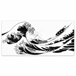 Japanese Great Wave White Extended Gaming Mouse Pad 900×400mm