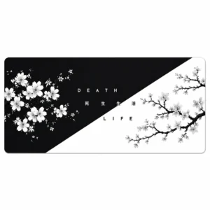 Sakura Life & Death Black & White Extended Gaming Mouse Pad 900×400mm