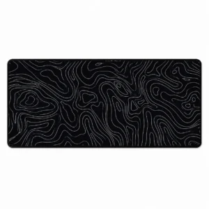 Topographic Black Extended Gaming Mouse Pad 900×400mm