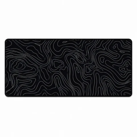 Topographic Black Extended Gaming Mouse Pad 900×400mm