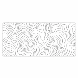 Topographic White Extended Gaming Mouse Pad 900×400mm
