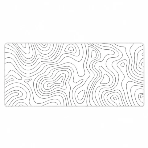 Topographic White Extended Gaming Mouse Pad 900×400mm
