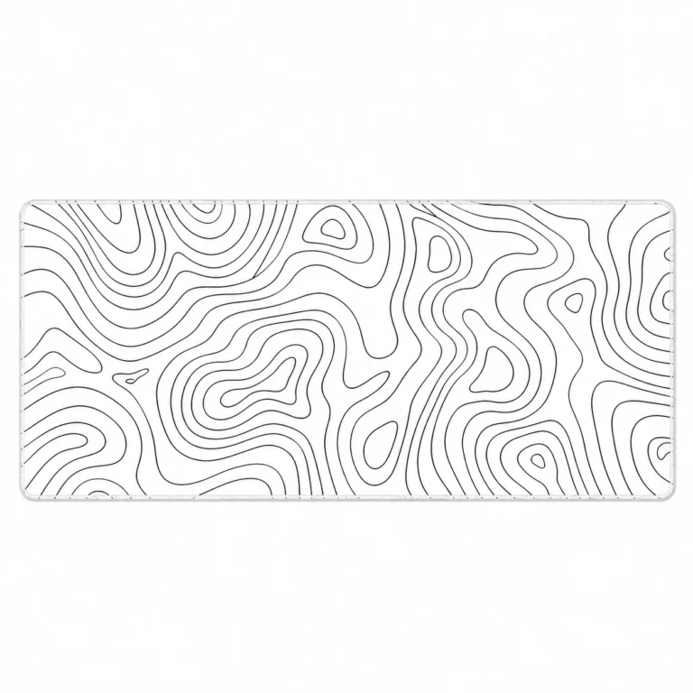 Topographic White Extended Gaming Mouse Pad 900×400mm