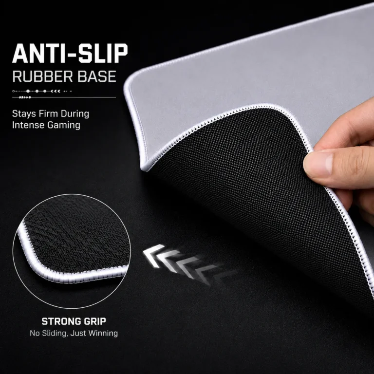 Republic of Gamers (ROG) Inspired White Extended Gaming Mouse Pad 900×400mm | Smooth Surface, Waterproof & Anti-Slip