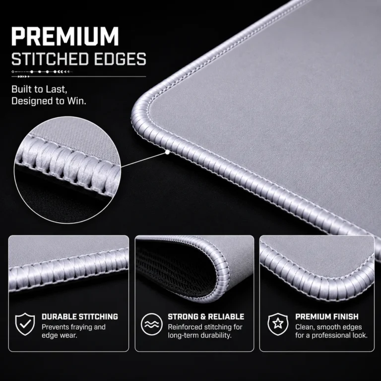 Republic of Gamers (ROG) Inspired White Extended Gaming Mouse Pad 900×400mm | Smooth Surface, Waterproof & Anti-Slip