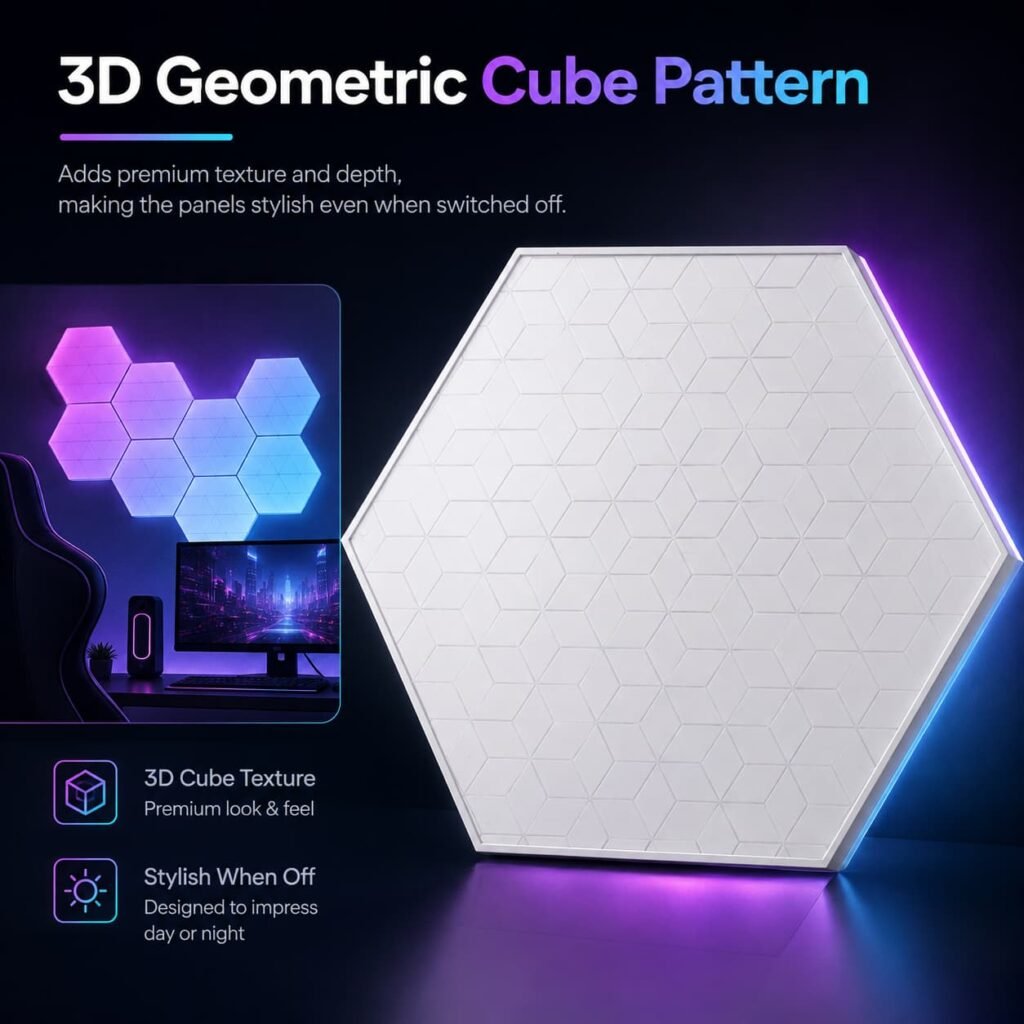 3D Geometric Cube Pattern